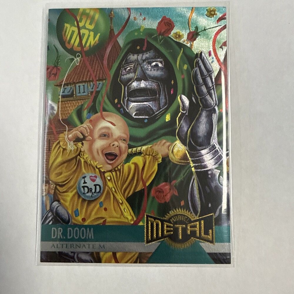Fleer 1995 Marvel Metal DR. DOOM Dr. Doom, The Hero Alternate Art Card #128